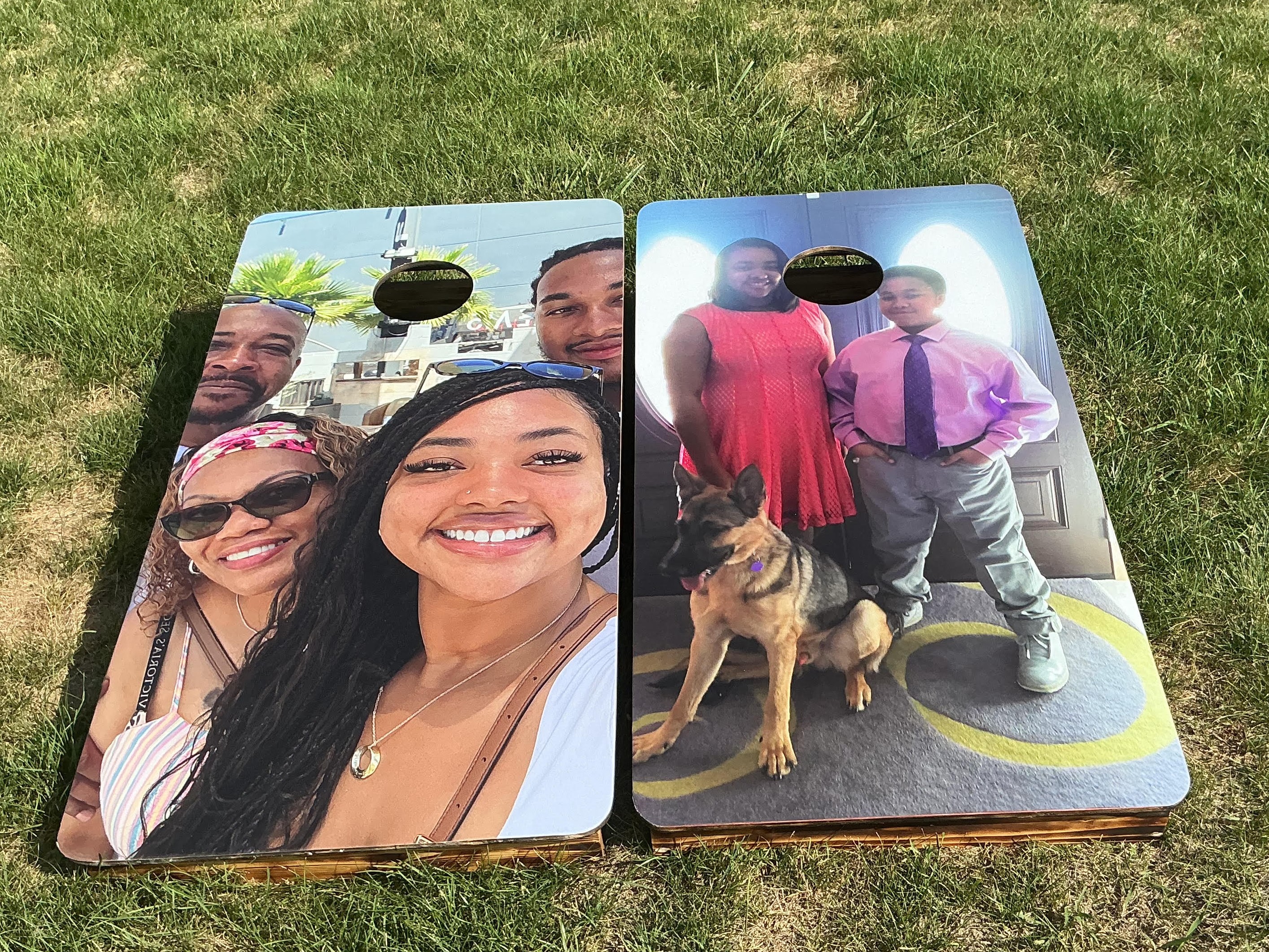 Custom cornhole board by Boards by Brown