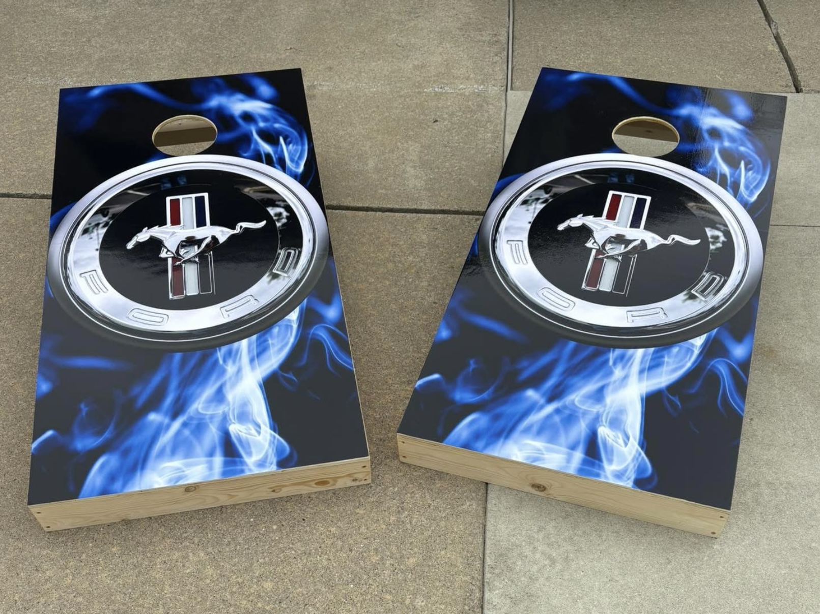 Custom cornhole board by Boards by Brown